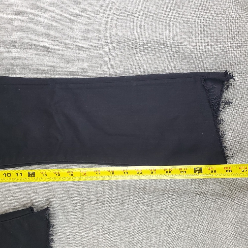 MOTHER Jeans 27 The Insider Crop Step Fray Black Zip Fly Denim No Guilty Wash - Picture 14 of 16